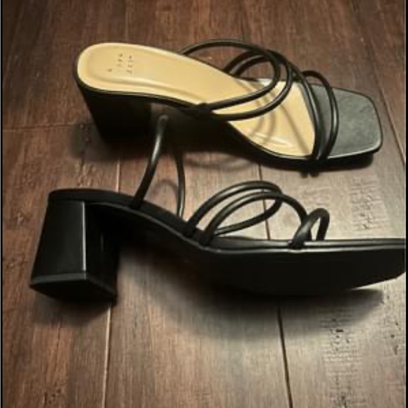 A New Day brand, black chunky heels from Target. - Picture 1 of 3